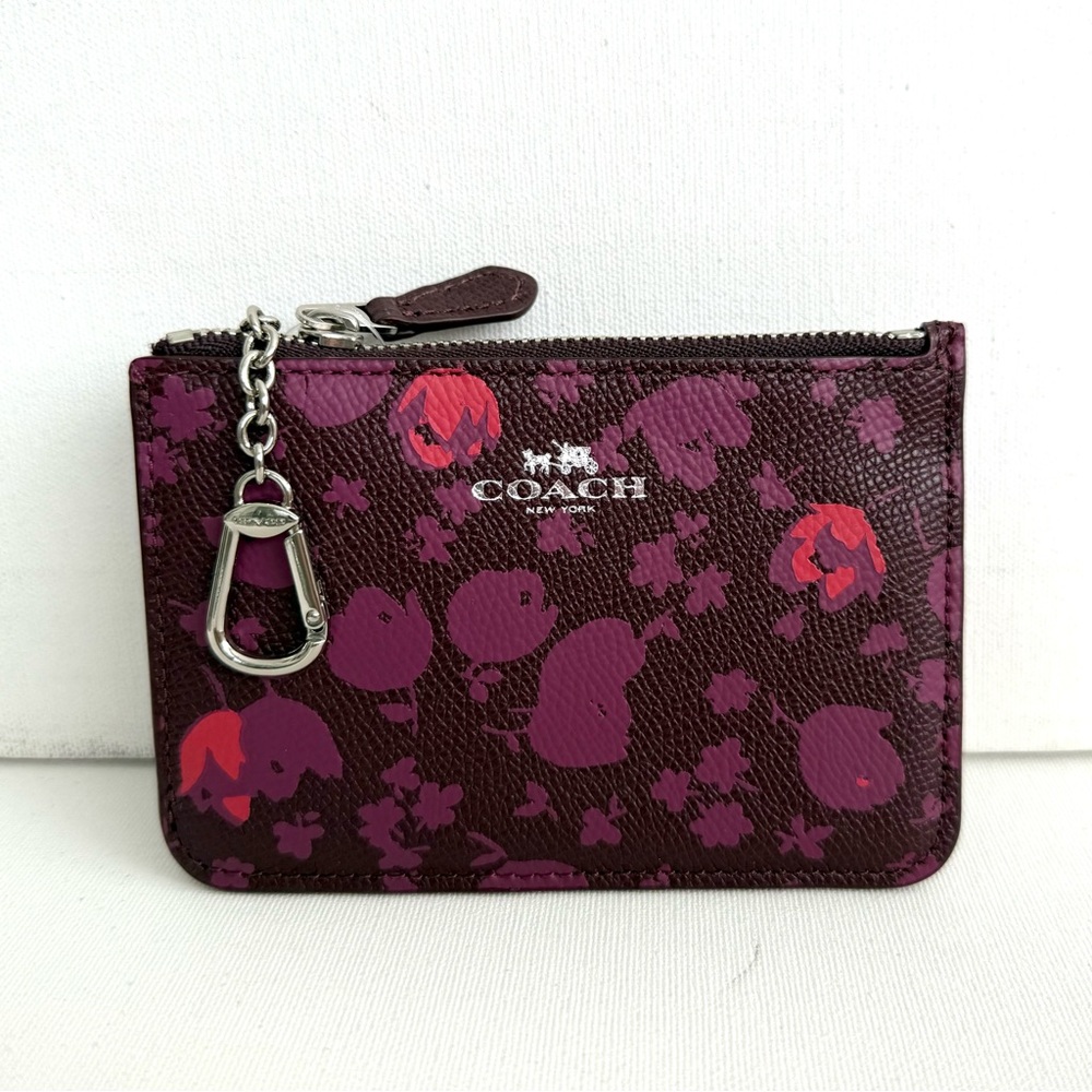 NWT Coach Slim Credit Card Praire Wallet Keychain FOB 64962